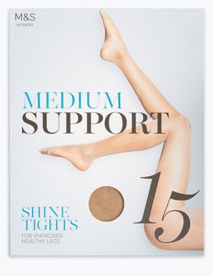 15 Denier Medium Support Shine Tights